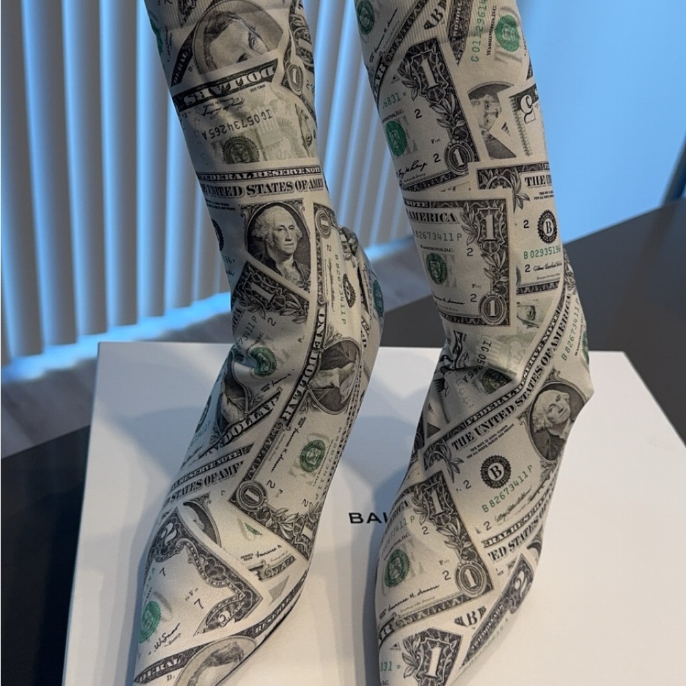 Balenciaga Money Knife Heel Bootie Boot 5.5 - Picture 3 of 6